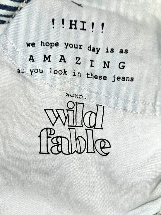 Wild Fable Baggy Cargo Jeans Wide Leg Y2K Skater Grunge Streetwear Striped Sz 4 - Picture 12 of 15